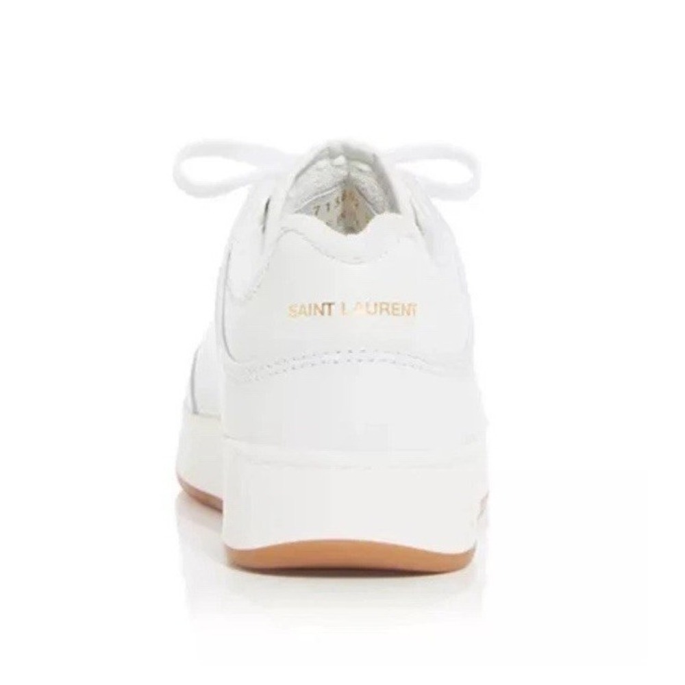 Saint Laurent SL61 Low Top Leather Sneaker White Women's Size‎ 40 NEW - Picture 4 of 16